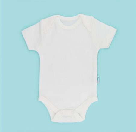 Mixi Baby Body Kısa Kol Ekru