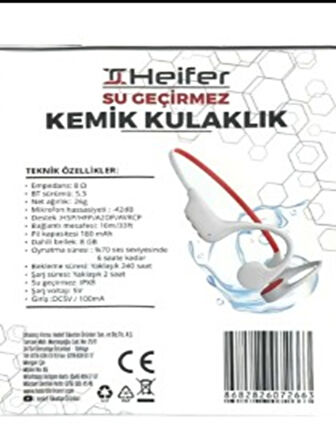 Kemik İletimli Kablosuz Kulaklık beyaz