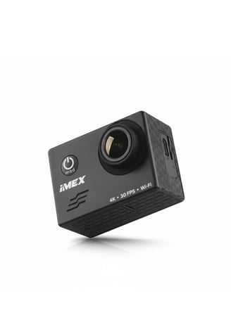 İmex 4K Aksiyon Kamera 170° Geniş Açı WiFi Bağlantılı Siyah Su Geçirmez Kasa