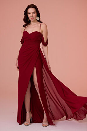  ELBISE UZUN ASKILI ŞİFON