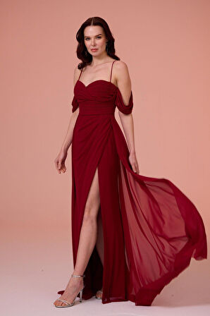  ELBISE UZUN ASKILI ŞİFON