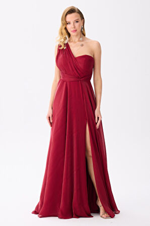  ELBISE UZUN TEK OMUZLU