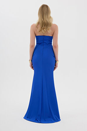 Carmen Kadın Straplez Maxi Boy Abiye Elbise 58565 Saks
