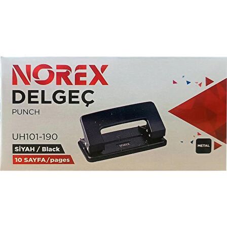 Norex Metal Delgeç 10 Sayfa Siyah  UH101-190