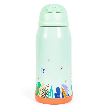 Milk&Moo Çelik Çocuk Matarası Çantalı Jungle Friends 550 ml