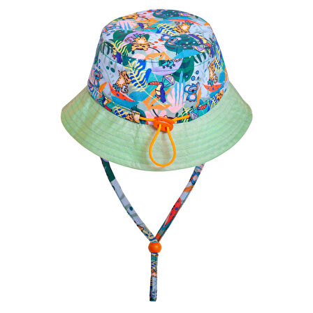 Milk&Moo Jungle Friends Ayarlanabilir Bebek Yazlık Şapkası 0-18 Ay