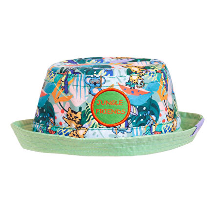 Milk&Moo Jungle Friends Ayarlanabilir Bebek Yazlık Şapkası 0-18 Ay
