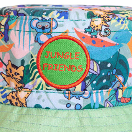 Milk&Moo Jungle Friends Ayarlanabilir Bebek Yazlık Şapkası 0-18 Ay