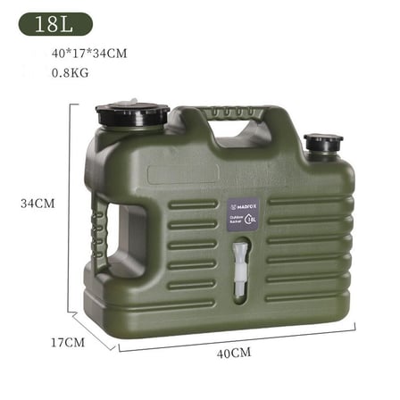 Madfox Galon Air PE Musluklu Su Bidonu 18 Litre GREEN