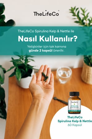 TheLifeCo Spirulina Kelp & Nettle 60 Kapsül