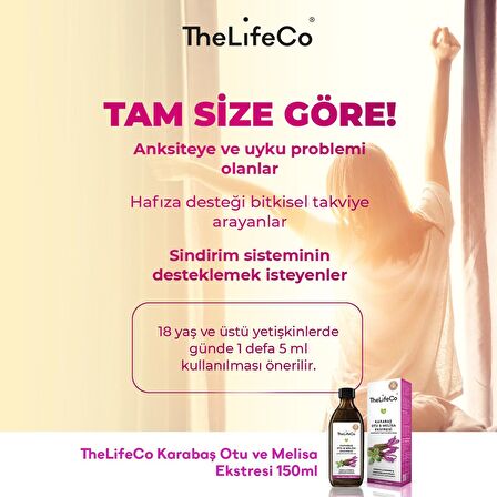 TheLifeCo Karabaş Otu & Melisa Ekstraktı 150 ml