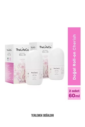 TheLifeCo %100 Doğal Roll-on Deodorant Cherish(Teenage) 60ml x2