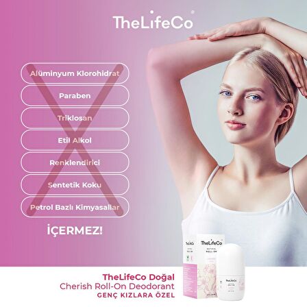 TheLifeCo Doğal Roll-on Deodorant Cherish(Teenage) 60ml x2