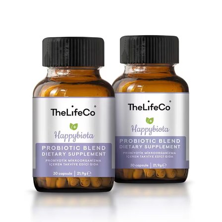 TheLifeCo Happybiota Probiyotik 30 Kapsül x2