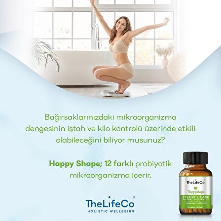 TheLifeCo Happyshape Probiyotik Mikroorganizma İçeren Takviye Edici Gıda