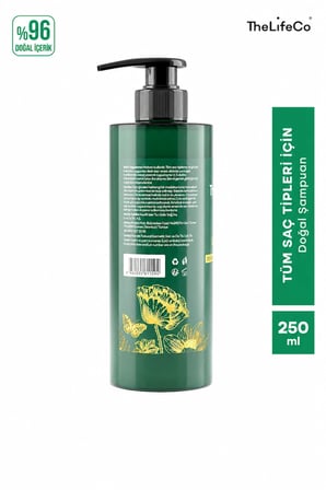 TheLifeCo Günlük Bakım - Doğal Şampuan 250 ml & Durulanmayan Doğal Saç Bakım Kremi 200 ml