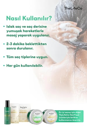 TheLifeCo Günlük Bakım - Doğal Şampuan 250 ml & Durulanmayan Doğal Saç Bakım Kremi 200 ml