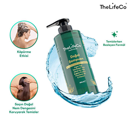 TheLifeCo Derin Bakım - Doğal Şampuan 250 ml & Onarıcı Doğal Saç Maskesi 200 ml