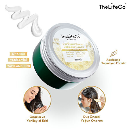 TheLifeCo Derin Bakım - Doğal Şampuan 250 ml & Onarıcı Doğal Saç Maskesi 200 ml