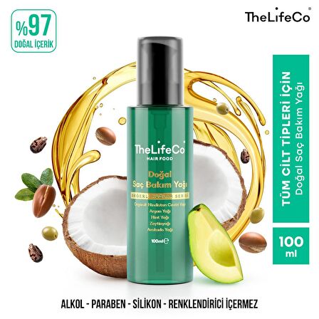 TheLifeCo HairFood Değerli Yağlar Serisi Doğal Saç Bakım Yağı 100 mL