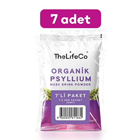 TheLifeCo Organik Psyllium - Karnıyarık Otu 4g x 7 Adet 