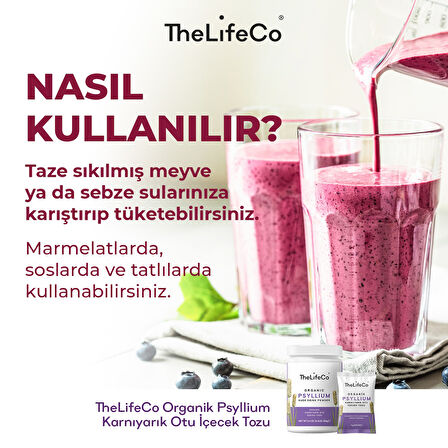 TheLifeCo Organik Psyllium - Karnıyarık Otu 4g x 7 Adet 