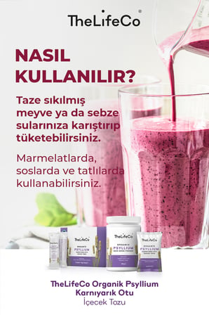 TheLifeCo Organik Psyllium İçecek Tozu 180 Gr