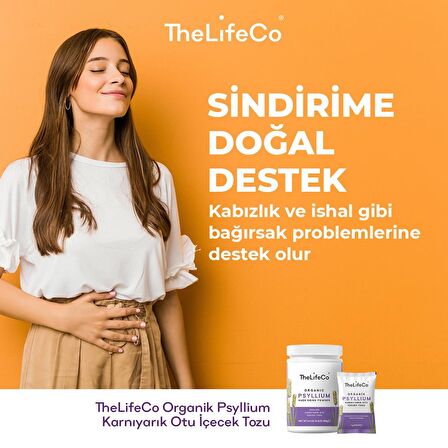 TheLifeCo Organik Psyllium İçecek Tozu 180 Gr