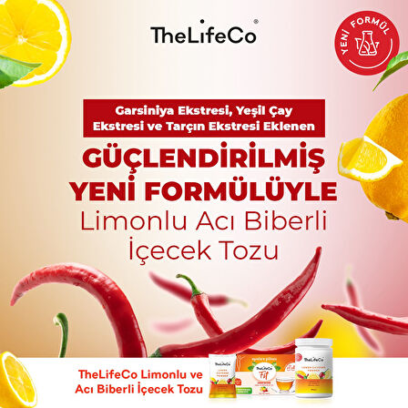 TheLifeCo Lemon Cayenne - Limonlu Acı Biberli İçecek Tozu 5 g x 7 adet