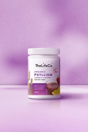 TheLifeCo Organik Psyllium Limonlu ve Çilekli İçecek Tozu 180g