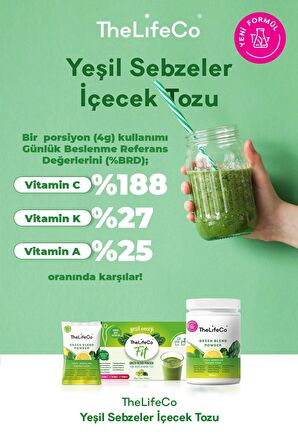 TheLifeCo Green Blend Powder 15li Kutu (4g x 15 ad)