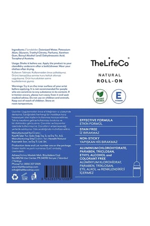 TheLifeCo %100 Doğal Roll-on Deodorant White Cedar (Erkek) 60 ml – White Flowers ( Kadın) 60 ml