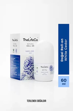 TheLifeCo %100 Natural Roll-on Deodorant White Cedar Man 60 ml