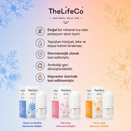 TheLifeCo %100 Natural Roll-on Deodorant Cherish 60 ml