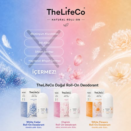 TheLifeCo %100 Natural Roll-on Deodorant Cherish 60 ml