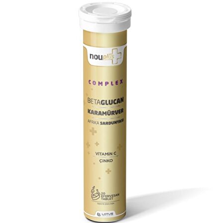 Nouplus Complex Kara Mürver Vitamin C 20 Efervesan Tablet