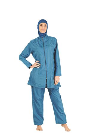 Estiva Kadın Tam Kapalı Düz Tesettür Mayo