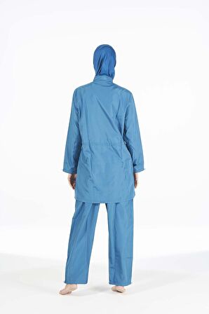 Estiva Kadın Tam Kapalı Düz Tesettür Mayo