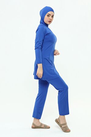 Estiva Kadın Tam Kapalı Düz Tesettür Mayo