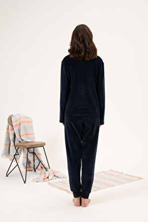 Kadın Kışlık Lazy Day Kadife Pijama Takımı