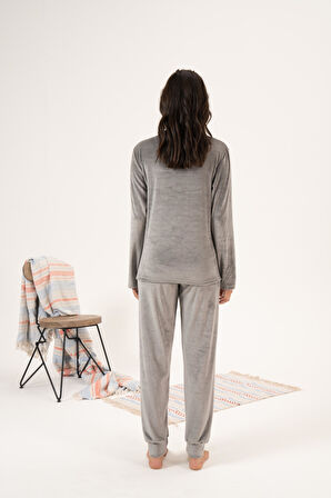Kadın Kışlık Lazy Day Kadife Pijama Takımı