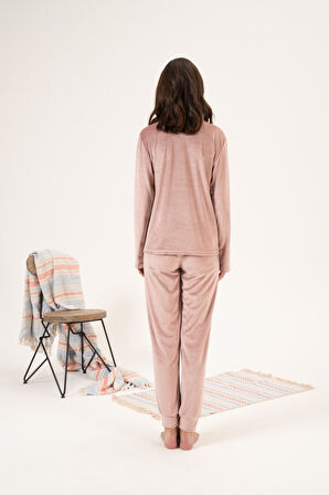 Kadın Kışlık Lazy Day Kadife Pijama Takımı