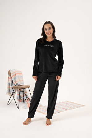 Kadın Kışlık Day To Night Kadife Pijama Takımı