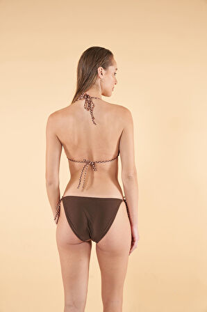 Estiva Concept Parçalı Üçgen Bikini - Kahverengi