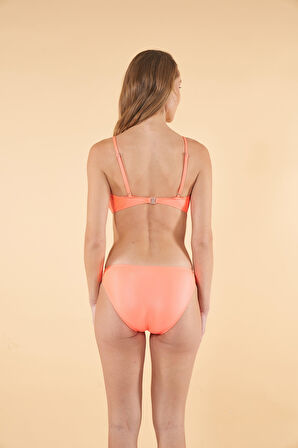 Estiva Tokalı Straplez Bikini Takımı - Yavruağzı