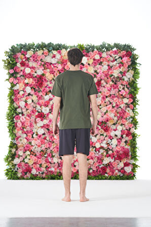 Erkek Yazlık Strong Baskılı Kısa Kollu Şortlu Penye Pijama Takımı