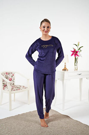 Kadın Kışlık Kadife Pijama Takımı