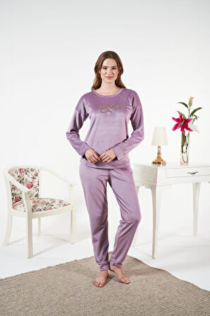 Kadın Kışlık Kadife Pijama Takımı