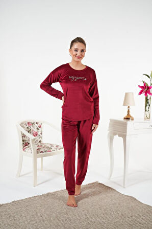 Kadın Kışlık Kadife Pijama Takımı