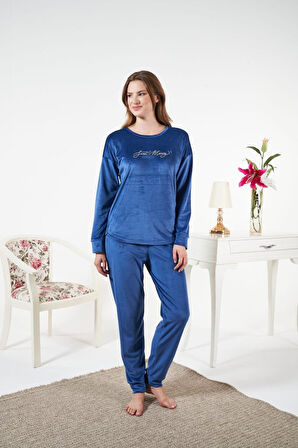 Kadın Kışlık Kadife Pijama Takımı